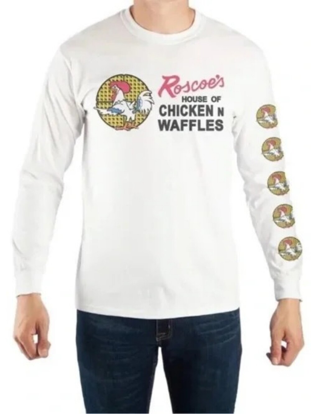 American Roadtrip Men's Roscoe's House of Chicken N Waffles Long Sleeve Graphic